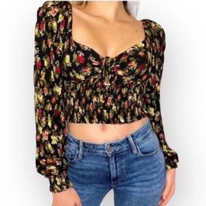 Urban outfitters, floral crop top, size medium